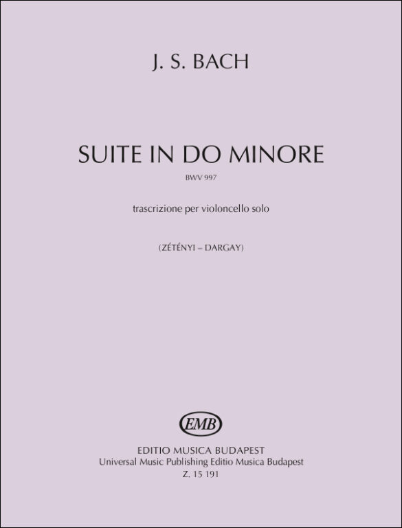 Bach Suite In Do Minore Bwv997 Cello Solo Sheet Music