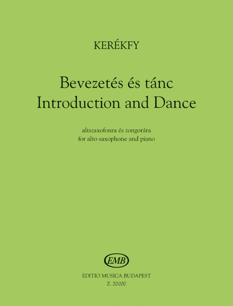 Kerekfy Introduction And Dance Alto Sax & Piano Sheet Music