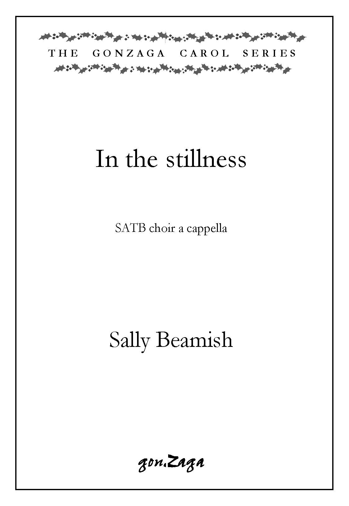 In The Stillness Beamish Satb Sheet Music